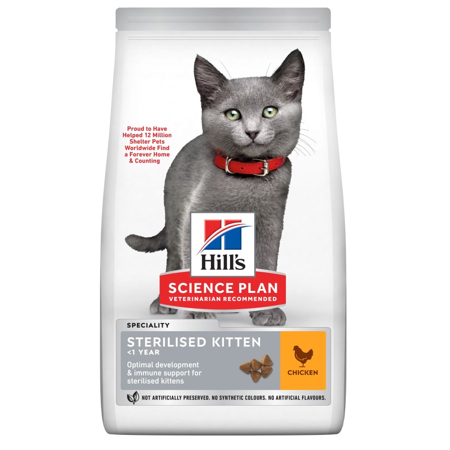 HIIL'S SP KITTEN STERILIZED CAT CHICKEN 1.5KG HILL S