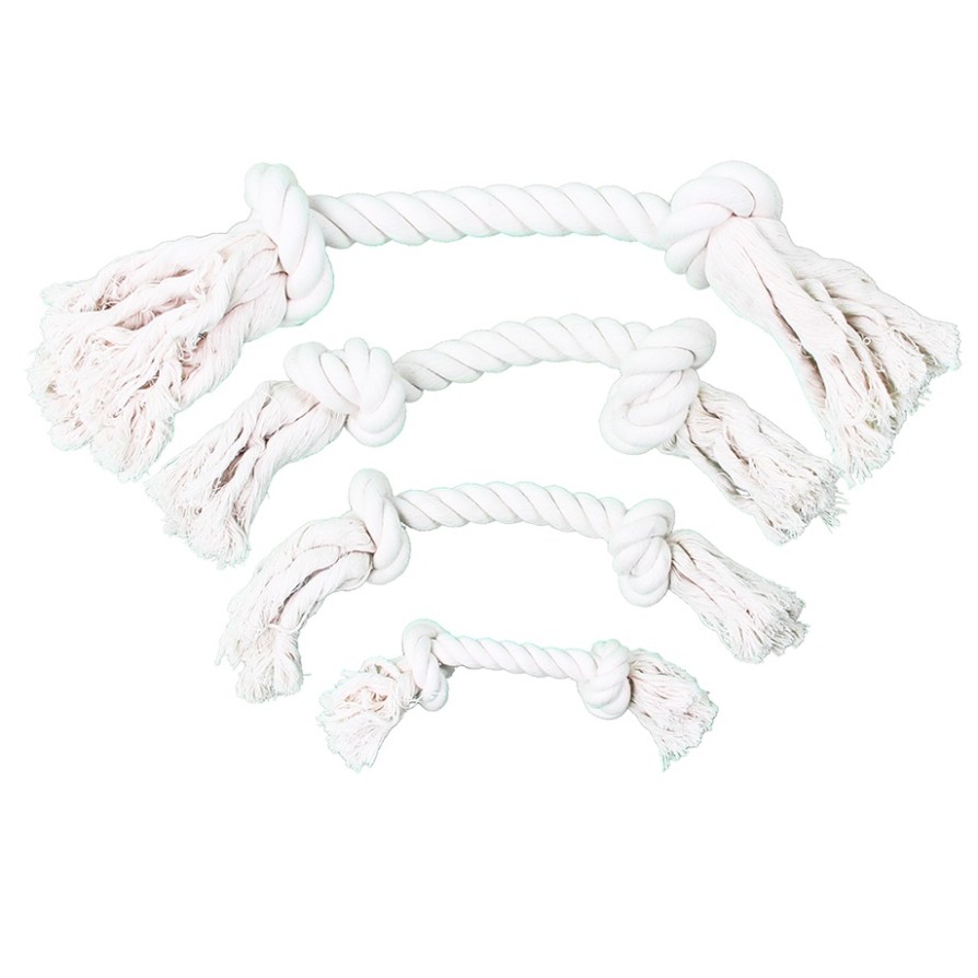 PW Παιχνίδι Σκύλου Rope Bone 2 Knots Natural 17.8cm PAWISE