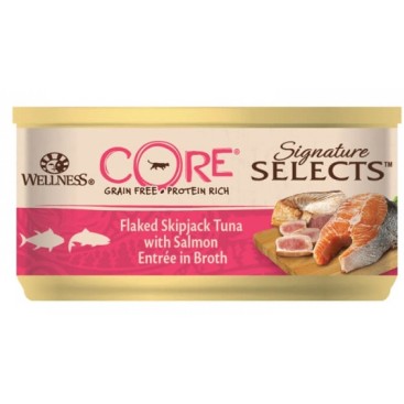 CORE CAT Flaked Tuna & Salmon in broth 79gr