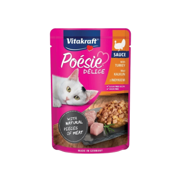 VITAKRAFT Poésie DéliSauce σε Σάλτσα με Φιλέτο Γαλοπούλας 85gr