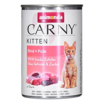 ANIMONDA CARNY KITTEN με Βοδινό & Καρδιά Γαλοπούλας 400gr
