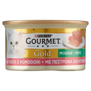 GOURMET GOLD MOUSSE με Πέστροφα, Λαχανικά & Ντομάτα 85GR