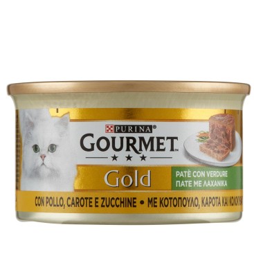 GOURMET GOLD Κομματάκια σε Πατέ με Κοτόπουλο, Καρότα & Κολοκύθι 85gr