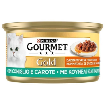 GOURMET GOLD Κομματάκια σε Σάλτσα με Κουνέλι & Καρότο 85gr
