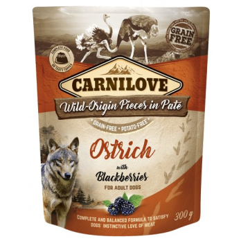 CARNILOVE OSTRICH WITH BLACKBERRIES 300gr