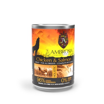 AMBROSIA GRAIN FREE ADULT FRESH CHICKEN & SALMON 400gr