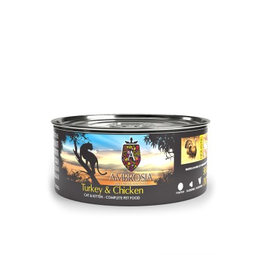 AMBROSIA GRAIN FREE CAT & KITTEN TURKEY & CHICKEN 150gr *προς Κ*