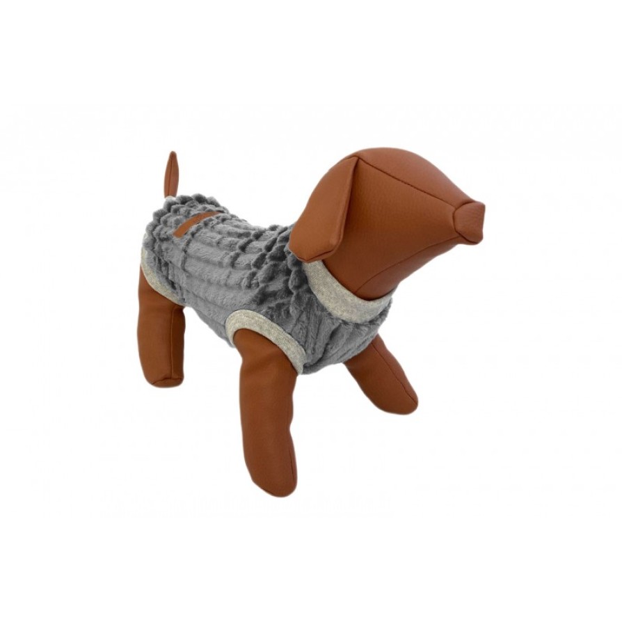 WOOF ΜΠΛΟΥΖΑ ΑΠΟ ΦΛΙΣ SOFTS1:34 - S2:36 - L:28 ΓΚΡΙ WOOFMODA