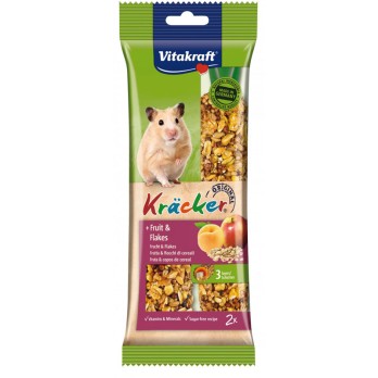 VITAKRAFT KRACKER DUO για Χάμστερ με Φρούτα & Νιφάδες Δημητριακών 2sticks
