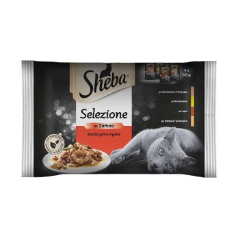 SHEBA Selezione σε Σάλτσα με Επιλεγμένα Κρέατα 4x85GR