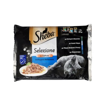 SHEBA Selezione σε Σάλτσα με Επιλεγμένα Θαλασσινά 4x85GR