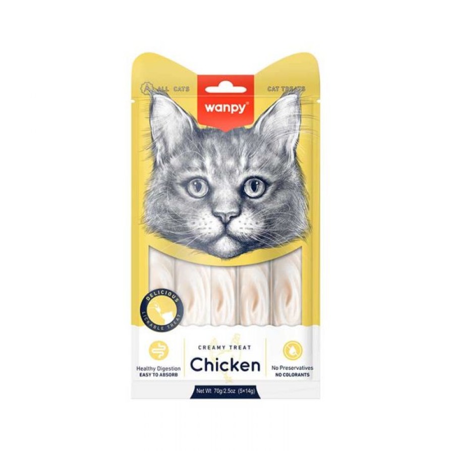 WANPY BITES CAT TREATS CHICKEN 70GR WANPY