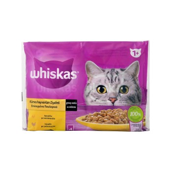 WHISKAS ΦΑΚΕΛΑΚΙ CORE ΕΠΙΛΕΓΜΕΝΑ ΠΟΥΛΕΡΙΚΑ ΣΕ ΣΑΛΤΣΑ 4x85gr