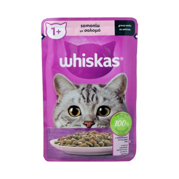 WHISKAS ADULT σε Σάλτσα με Σολομό 85gr