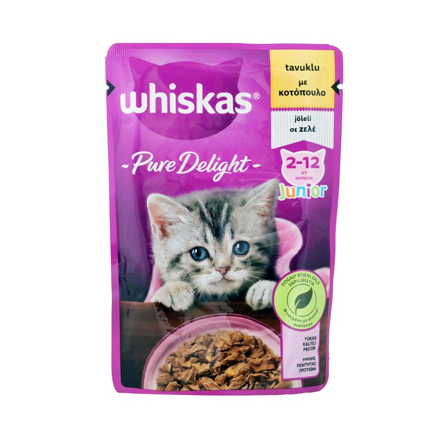 WHISKAS ΦΑΚΕΛΑΚΙ PURE DELIGHT ΚΟΤΟΠΟΥΛΟ ΣΕ ΖΕΛΕ 85R WHISKAS