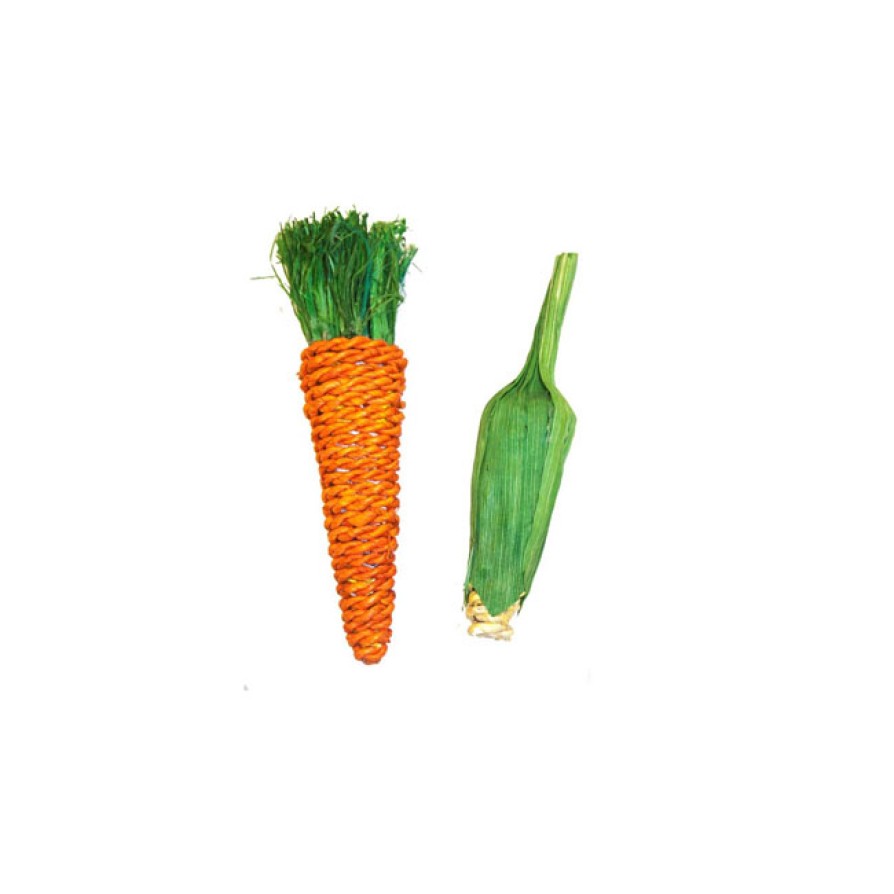 ΠΑΙΧΝΙΔΙ ΓΙΑ ΜΙΚΡΑ ΖΩΑ CARROT & CORN CHEW TOY ΠΑΙΧΝΙΔΙΑ