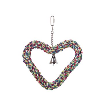NOBBY Παιχνίδι Πτηνών heartcotton flexible w/ bell multicolor 27x21cm