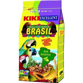 KIKI EXCELLENT BRASIL Πλήρες Μίγμα Σπόρων για Παπαγάλους Αμαζονίου 800gr *προς Κ*