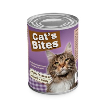 CAT'S BITES ΚΟΝΣΕΡΒΑ ΓΑΤΑΣ ΜΕ ΕΛΑΦΙ 410GR