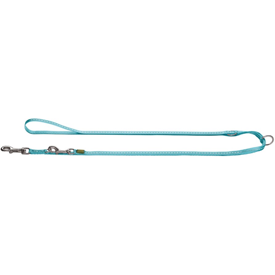 Hunter Leash Tripoli,  Nylon light-blue, reflecting 15mm x 110cm HUNTER