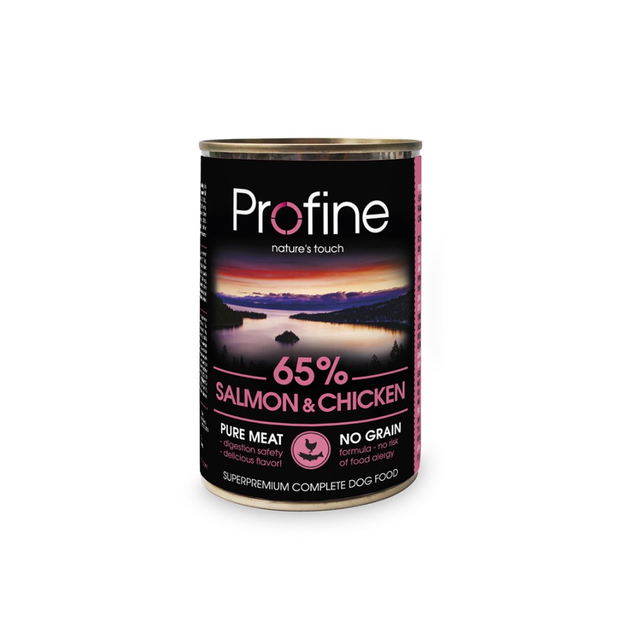 PROFINE ΚΟΝΣΕΡΒΑ ΣΚΥΛΟΥ SALMON/CHICKEN/POTATO 400GR PROFINE
