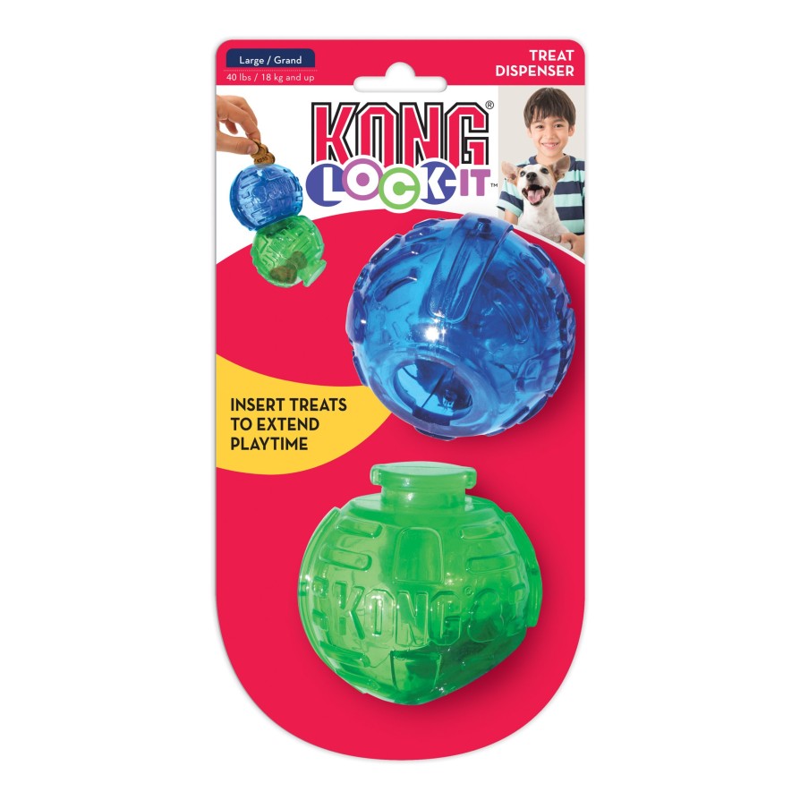 KONG LOCK-IT 2PK LARGE KONG