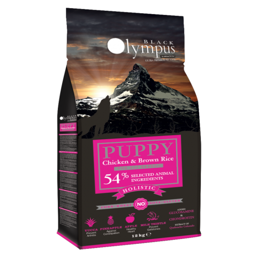 OLYMPUS LOW GRAIN PUPPY MEDIUM CHICKEN & BROWN RICE BLACK OLYMPUS