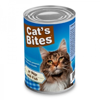CAT'S BITES ΚΟΝΣΕΡΒΑ ΓΑΤΑΣ ΜΕ ΨΑΡΙ 410GR