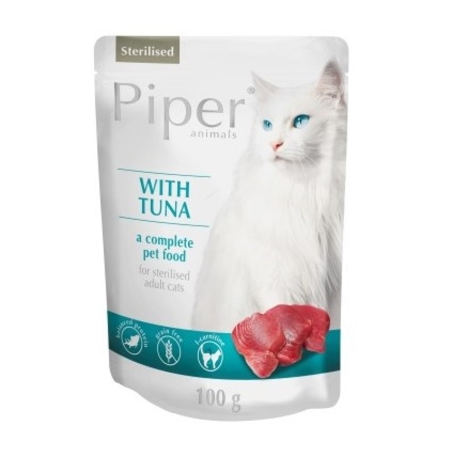 PIPER CAT ADULT STERILISED TONOΣ POUCH 100GR PIPER