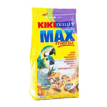 KIKI EXCELLENT MAX MENU Πλήρης Τροφή για Μεγάλους Παπαγάλους 800gr *προς Κ*