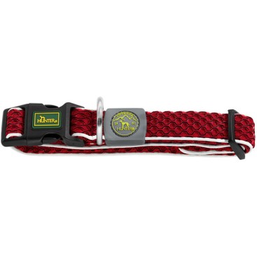 HUNTER COLLAR HILO VARIO BASIC MESH RED SMALL 30-43CM
