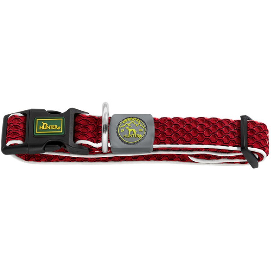 HUNTER COLLAR HILO VARIO BASIC MESH RED SMALL 30-43CM HUNTER