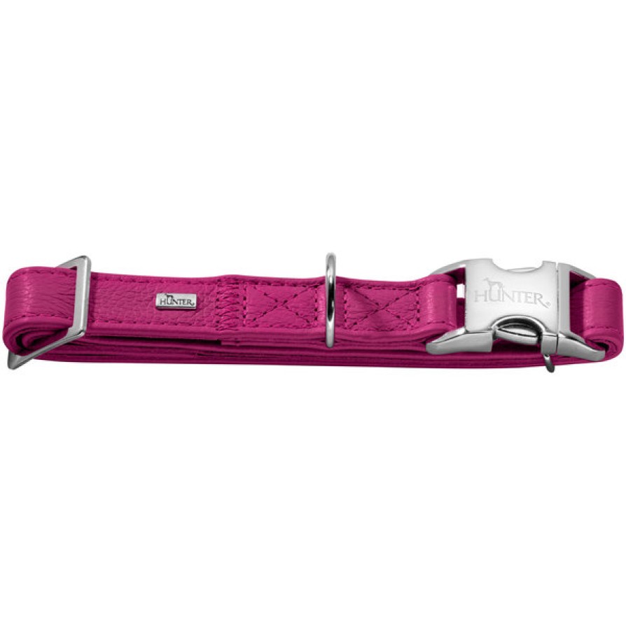HUNTER COLLAR CAPRI ALU STRONG RASPBERRY LARGE 45-65CM HUNTER