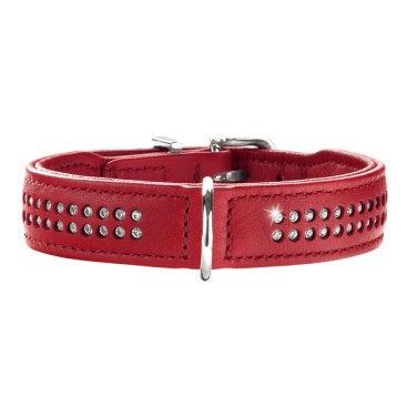 Περιλαίμιο Diamond Petit, 32 Cowleather red/black