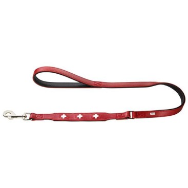 HUNTER Leash Swiss 18/100 Cowleather Red/Black