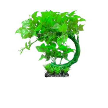 ΔΙΑΚΟΣΜΗΤΙΚΑ ΦΥΤΑ ΠΛΑΣΤΙΚΑ ΕΝΥΔΡΕΙΟΥ AQUARISTIC ΜΙΣΟΦΕΓΓΑΡΟ ΠΡΑΣΙΝΟ 22CM