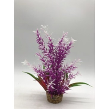 ΔΙΑΚΟΣΜΗΤΙΚΑ ΦΥΤΑ ΕΝΥΔΡΕΙΟΥ ΛΕΥΚΟ ΜΩΒ ΠΡΑΣΙΝΟ AQUARISTIC 20CM