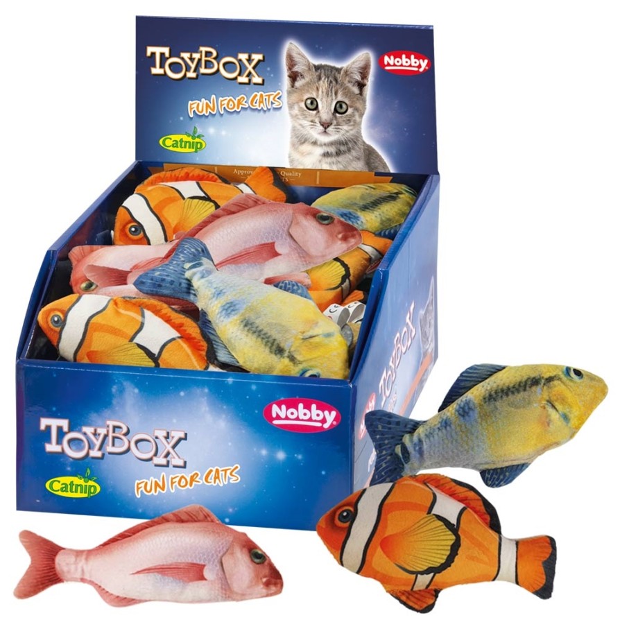 NOBBY DISPLAY ΛΟΥΤΡΙΝΟ FISH ΜΕ CATNIP ΝΟΒΒΥ
