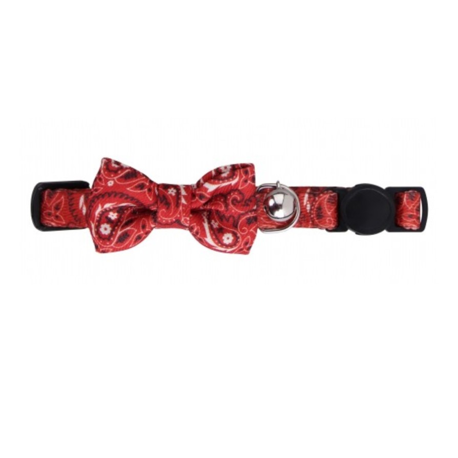 PW ΚΟΛΑΡΟ ΓΑΤΑΣ BOWKNOT ΚΟΚΚΙΝΟ 30cm PAWISE