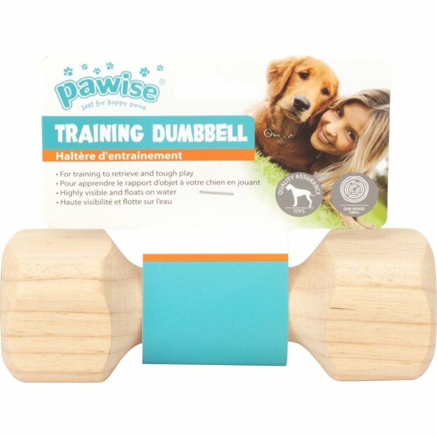 PW ΠΑΙΧΝΙΔΙ ΕΠΑΙΔΕΥΣΗΣ ΣΚΥΛΟΥ ΞΥΛΙΝΟ DUMBELL S 17,5CM PAWISE