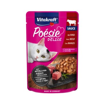 VITAKRAFT Poésie DéliSauce σε Σάλτσα με Φιλετάκι Βοδινού 85gr