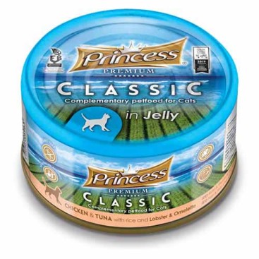 PRINCESS CLASSIC με Τόνο, Κοτόπουλο, Ρύζι, Αστακό & Ομελέτα 170gr