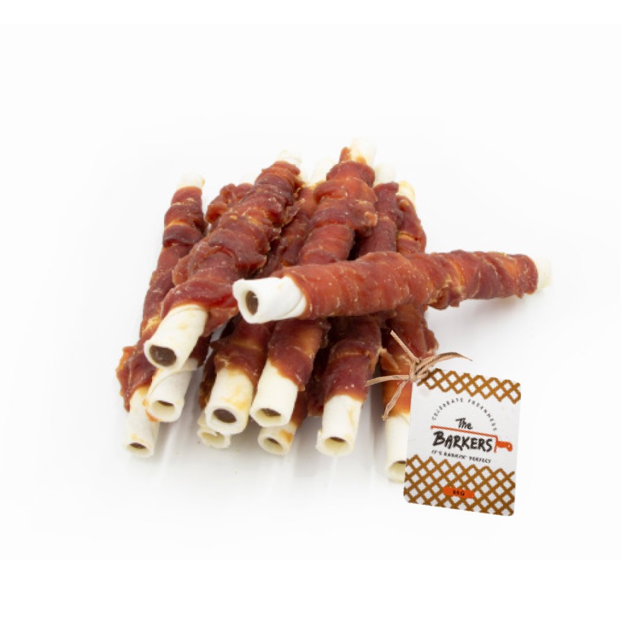 THE BARKERS DUCK STICK WITH LIVER FILLING 30CM 100GR THE BARKERS