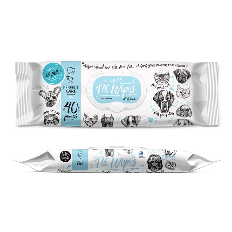 PERFECT CARE PET WIPES BOROTALCO (40 μαντ.) PERFECT CARE