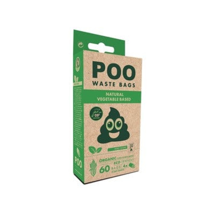 POO DOG WASTE BAGS (60 BAGS)M ΣΑΚΟΥΛΕΣ ΠΕΡΙΤΤΩΜΑΤΩΝ