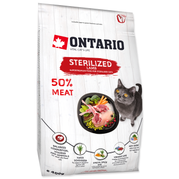 ONTARIO CAT STERILISED LAMB 0.4KG