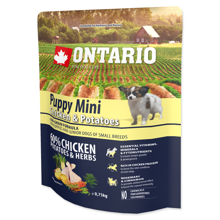 ONTARIO PUPPY MINI CHICKEN & POTATOES 0,75KG ONTARIO
