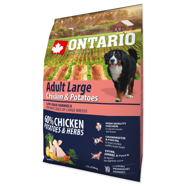 ONTARIO ADULT LARGE CHICKEN & POTATOES 2.25KG