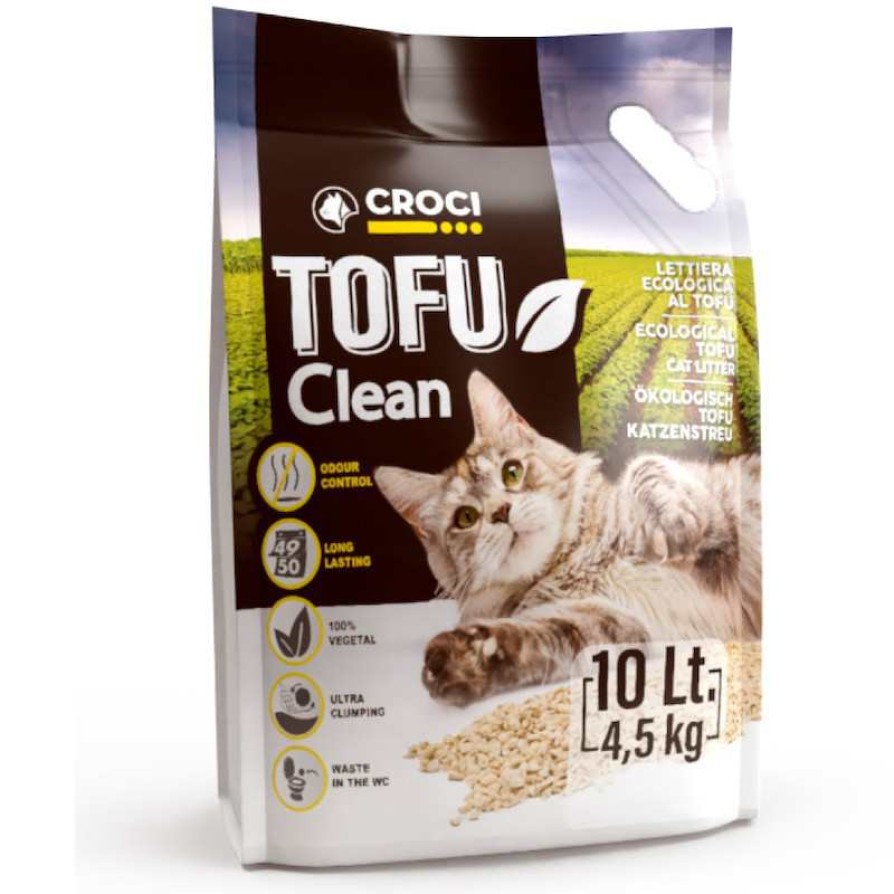 CAT LITTER TOFU CLEAN 10L 4,5KG CROCI