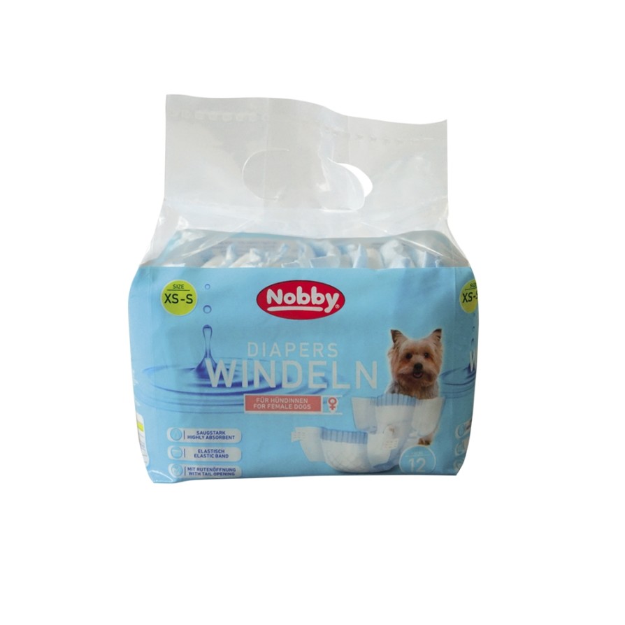 NOBBY DIAPERS F.FEMALE DOGS x12 XS ΠΑΝΕΣ
